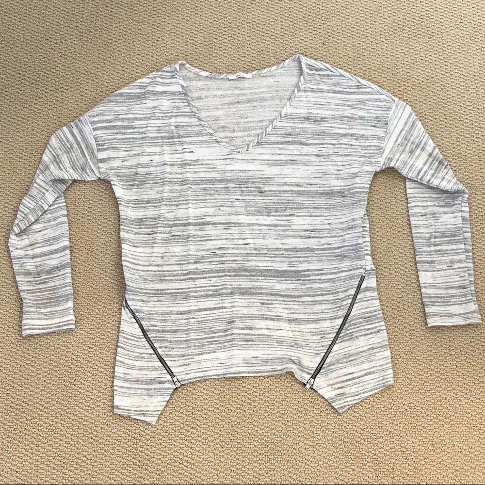 Striped long sleeve sweater